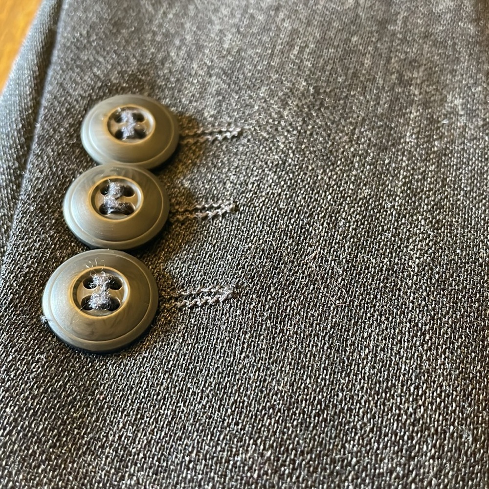 Bachrach Three Button Wool 40r Charcoal Gray Suit… - image 5